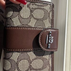 Coach Brown Signature Canvas Wallet